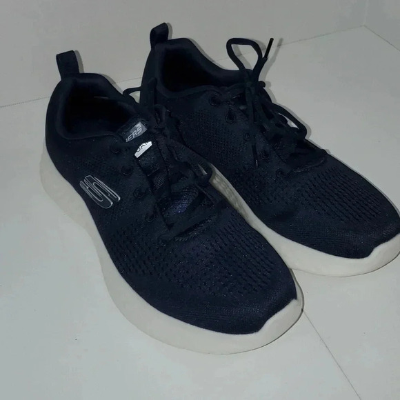 Skechers Air Cooled Memory Foam Lite-Foam Navy Blue Men's Size 9 - Picture 1 of 14